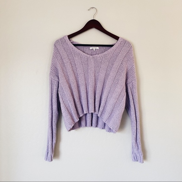 PacSun Sweaters - PacSun Cropped Long Sleeve Sweater in Purple